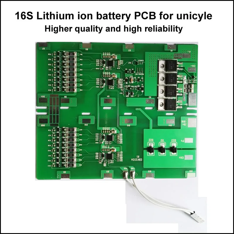 

16S 60V or 67.2 V unicycle lithium ion battery BMS 60V li-ion battery protection circuit board for solo-wheel battery PCB