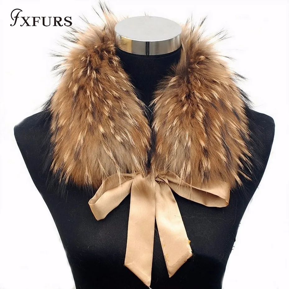 FXFURS 2020 Новый Модный меховой шарф из натурального меха енота собачьи меховые