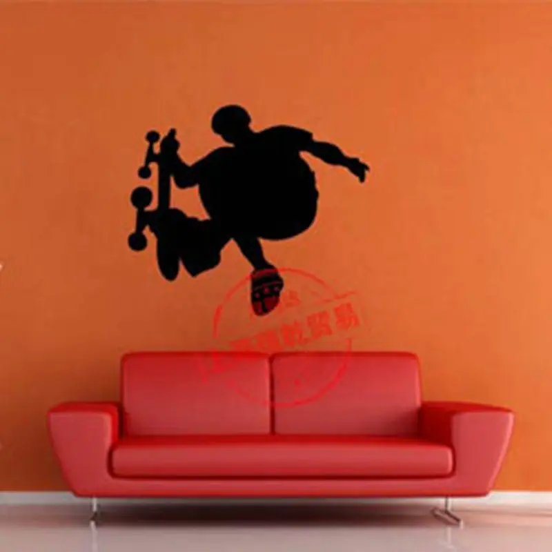 Sliding Plate Roller Skating Skate Sticker Sports Decal Kids Room Name Posters Vinyl Wall Decals Sticker