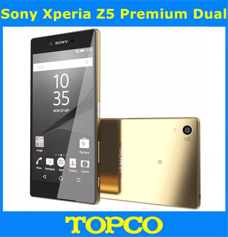 Разблокированный мобильный телефон sony Xperia Z5 Premium Dual E6883 GSM 3G и 4G Android, четыре ядра, 5,5 дюйма, две sim-карты, 23 МП, wifi, 32 ГБ rom