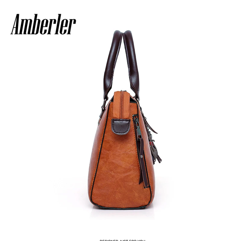 Amberler женские Сумки из искусственной кожи сумки через плечо большой Ёмкость на