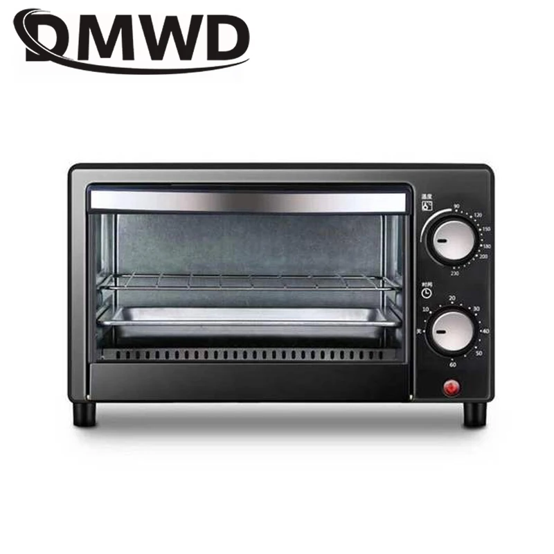 DMWD Electric Convection Oven Bakery Toaster Bread Maker 12L Mini Cake Pizza Breakfast Baking Machine Timer Roaster Grill EU US