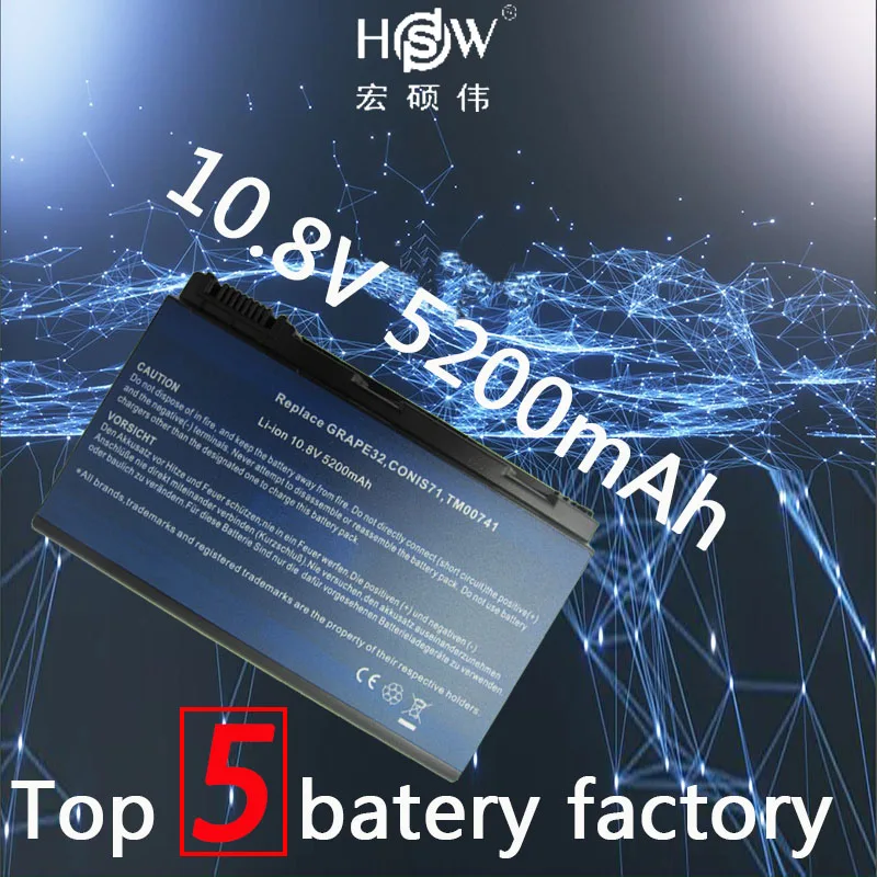 

HSW 5200MAH laptop battery for ACER TravelMate 5530G 5710 5710G 5720 5720G 6410 6413 6414 6460 7520 7520G 7720 7720G Bateria