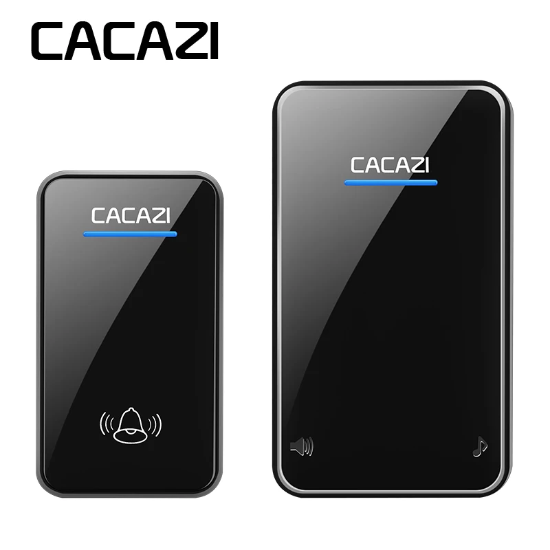

CACAZI wireless doorbell waterproof AC EU/US/UK/AU plug Smart home LED doorbell 300M remote 48 rings 6 volume door chime
