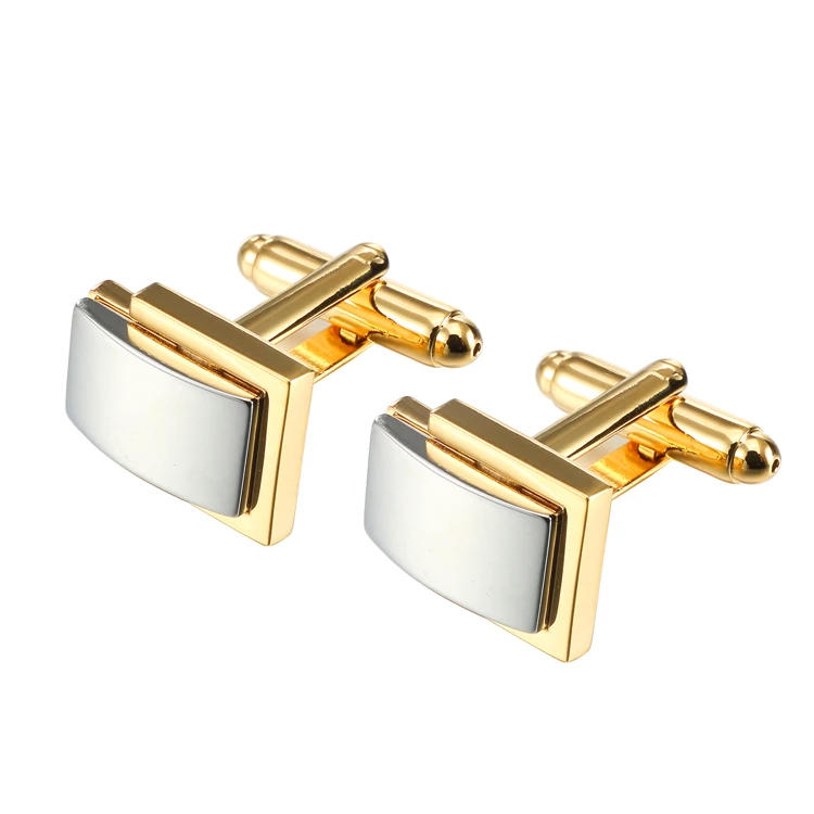 Gold Square Business Cufflinks Detail (1)