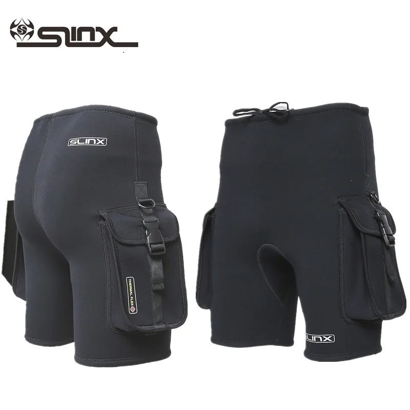 

3mm Neoprene Tech Diving Shorts Scuba Surfing Snorkeling Swimming Short Pocket Black Wetsuit Shorts Swim Trunks Diving Equipment