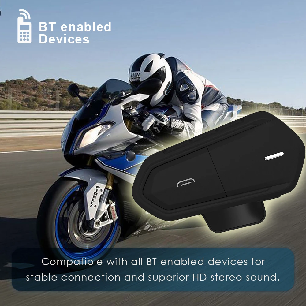 Schwarz Qtb35 Wasserdichte Motorrad Helm Gegensprechanlagen für Helm Intercom Bluetooth Intercom Motor Sprech Kopfhörer FM Radio Schwarz Qtb35 Wasserdichte Motorrad Helm Gegensprechanlagen für Helm Intercom Bluetooth Intercom Motor Sprech Kopfhörer FM Radio