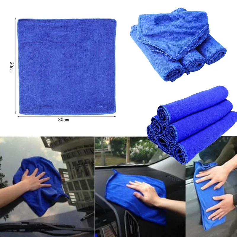 

30*30cm Microfiber Soft Cleaning Cloth Rag Absorbent Washing Windows Kitchen Towel Dishcloth Towels Car Auto Wash Dry Clean 18