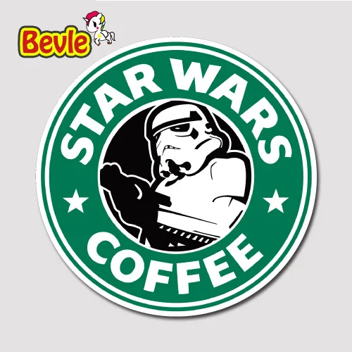 Bevle 2085 Звездные Войны Кофе starbuck знак прилива водонепроницаемый стикер s ноутбук
