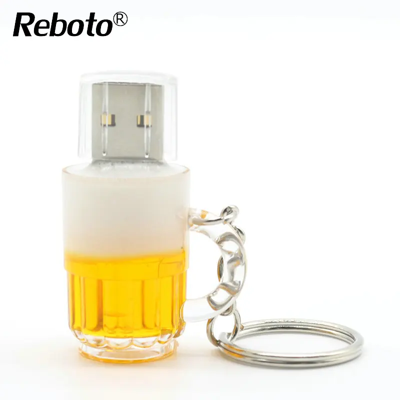 Кубок пива usb флеш накопитель 4 ГБ 8 16 32 64 Флеш памяти флешки 100% натуральная емкость