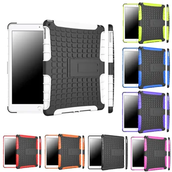 

Free DHL Shipping 100pcs/lot Hybrid Armor Rugged Hard Case Cover Stand Skin For iPad Air 2 iPad mini 3 4 Pro 12.9