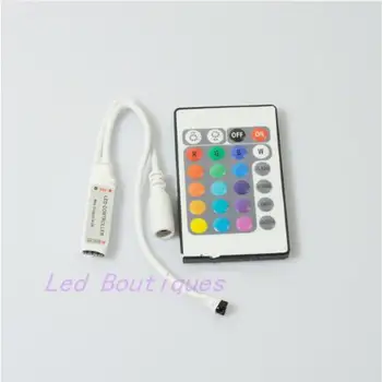 

Mini 24 key IR Remote Controller RGB Color With led Control Dimmer 12V for 5050 / 3528 Led Strip Light