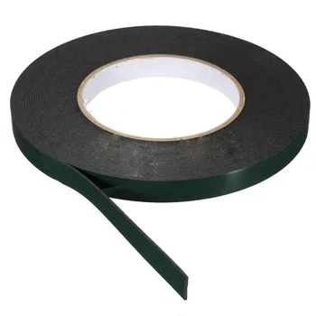 

Nice 1 pc 10m Length Strong Adhesive Waterproof Double Sided Tape High quality 10mm width Foam Green Tape Trim Home Car