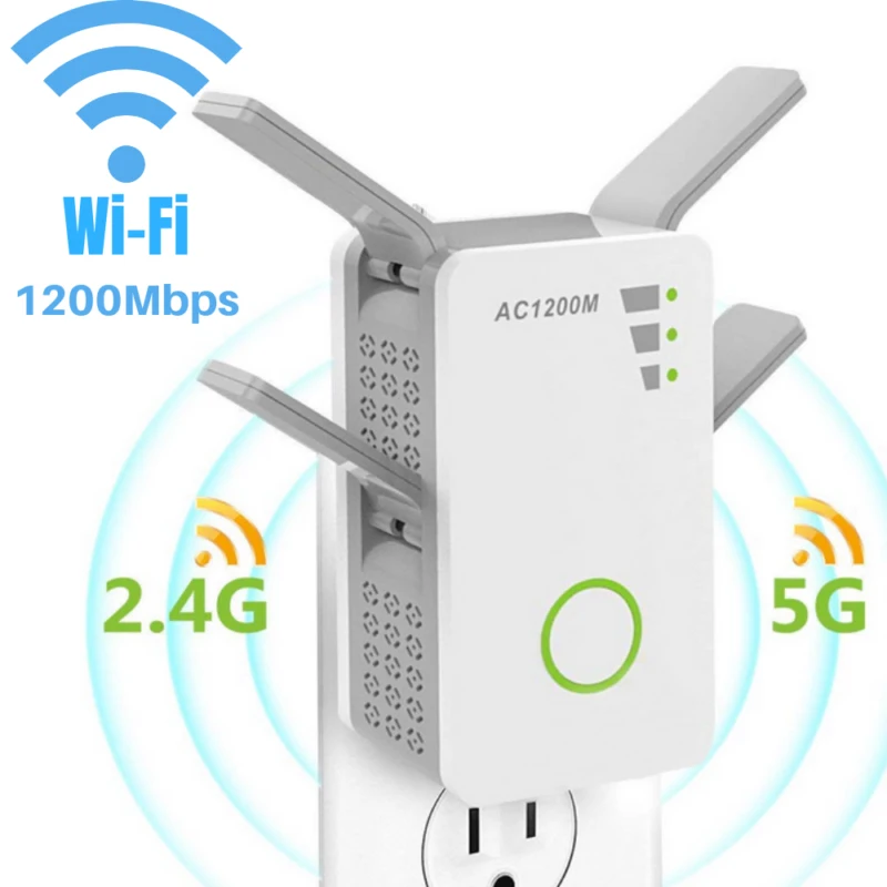 

Repeater Wireless WiFi 1200Mbps Dual Band Range Extender Signal Amplifier for Home SL@88