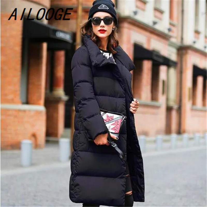 

AILOOGE Winter Collection Women Down Coat Jacket Warm High Quality Woman Down Parka Female Thickening Big Plus Size Outerwear