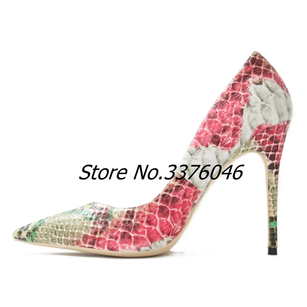 

Boldees Quality High Heels Snake Printing Women Shoes Stiletto 12CM Heel Height Wedding Party Dress Shoes Fancy Sexy Women Pumps