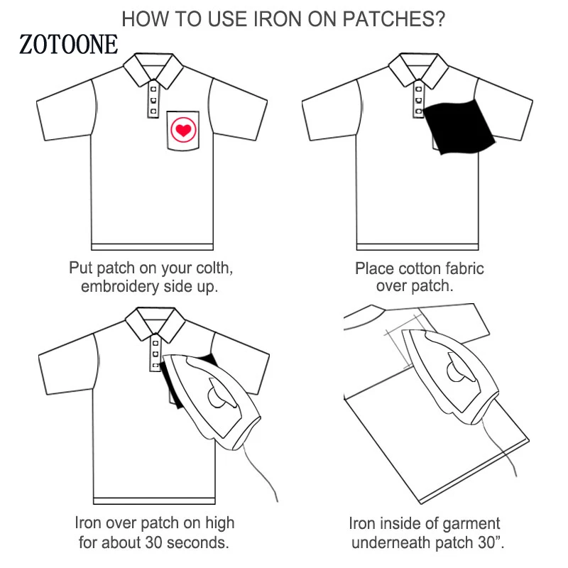 ZOTOONE панк рок модные джинсы патч череп значок 1 шт. железная или сшитая ткань наклейка для одежды значок вышитые аппликации DIY