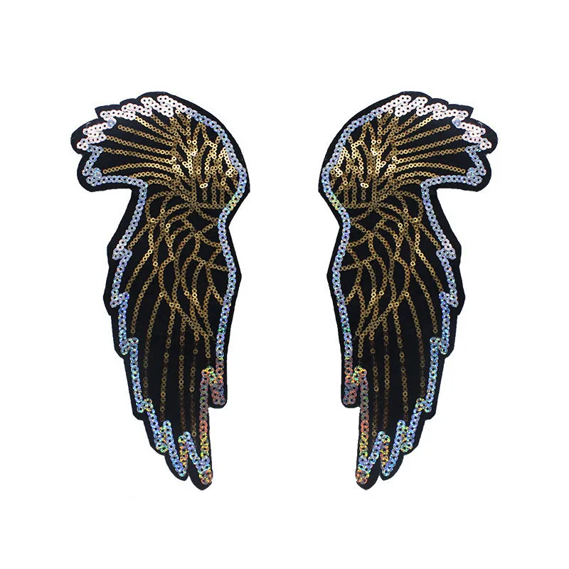 1pcs Sequins Angel wings Sew-on Patch T-Shirt Adhesive Applique Embroidery DIY Clothing Backpack Patches Free Delivery | Дом и сад