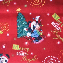 110* 50cm1pc Микки Рождество ткань хлопок ткань Рождество Микки печатных ткань лоскутное одеяло Diy швейная одежда/платье