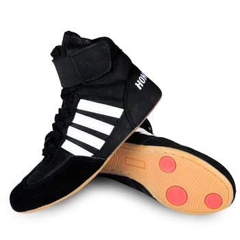 

Boxing Wrestling Shoes Rubber Outsole Breathable Combat Sneakers Plus Size 46 Professional training fighting professional boots