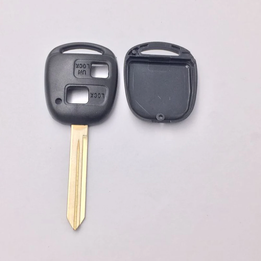 2 Корпус для ключей на кнопке Fob чехол подходит TOYOTA Yaris ключ Avensis без логотипа с