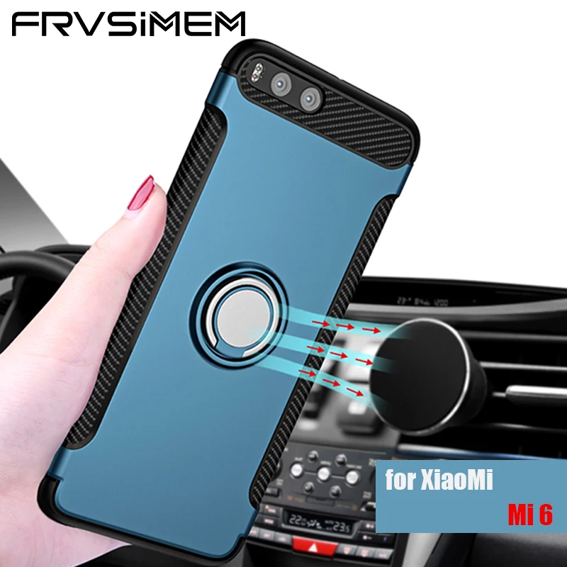 360 Ring Holder Phone Case For XiaoMi Mi 6 Mi6 5.15 inch M6 XiaoMi6 Pro Prime Magnetic Car Stand TPU Silicone Cover | Мобильные
