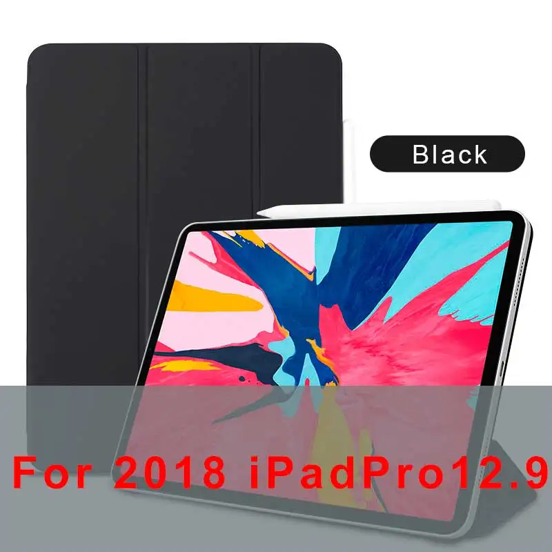 1:1 Original Smart Magnetic Case For iPad Pro 11/12.9 Cases Auto Sleep Wake Up Cover For iPad Case For iPad Pro 12." - Цвет: For iPad 12.9 Black