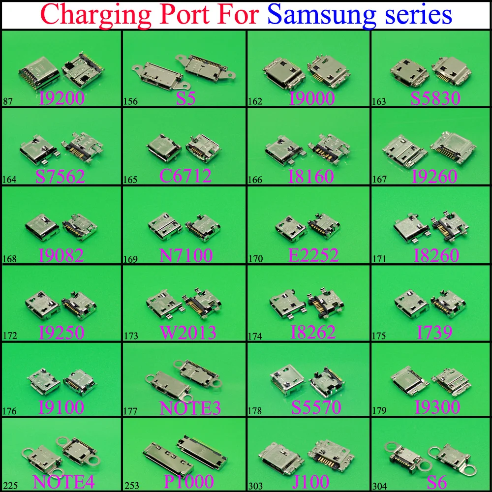 

YuXi Micro USB Connector Socket Charging Port Power Jack For Samsung Galaxy i9200 s5 i9000 s5830 s7562 i8160 N7100 i9260 i8262