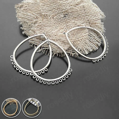 

(23349)10PCS 46*36MM Zinc Alloy Drop Earrings hanging head Earrings Connector Diy Jewelry Findings Accessories Wholesale