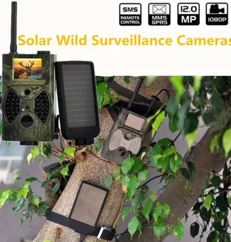 

HC300M Photo Traps MMS Hunting Camera Solar Panel GPRS Hunting Trail Camera with 40pcs 940nm Black IR LED Invisible Camera Trap