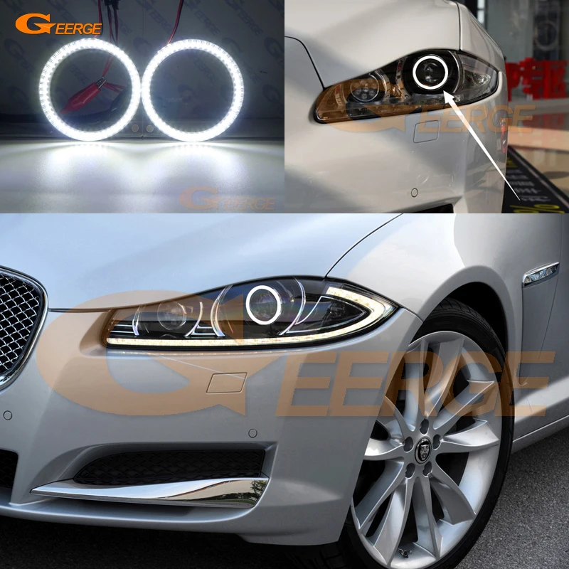 

For Jaguar XJ 2011 2012 2013 2014 2015 Excellent Ultra bright illumination smd led Angel Eyes Halo Ring kit DRL