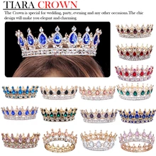 Vintage Baroque Queen King Bride Tiara Crown For Women Headdress Prom Bridal Wedding Tiaras and Crowns Hair Jewelry Accessories Vintage Baroque Queen King Bride Tiara Crown For Women Headdress Prom Bridal Wedding Tiaras and Crowns Hair Jewelry Accessories