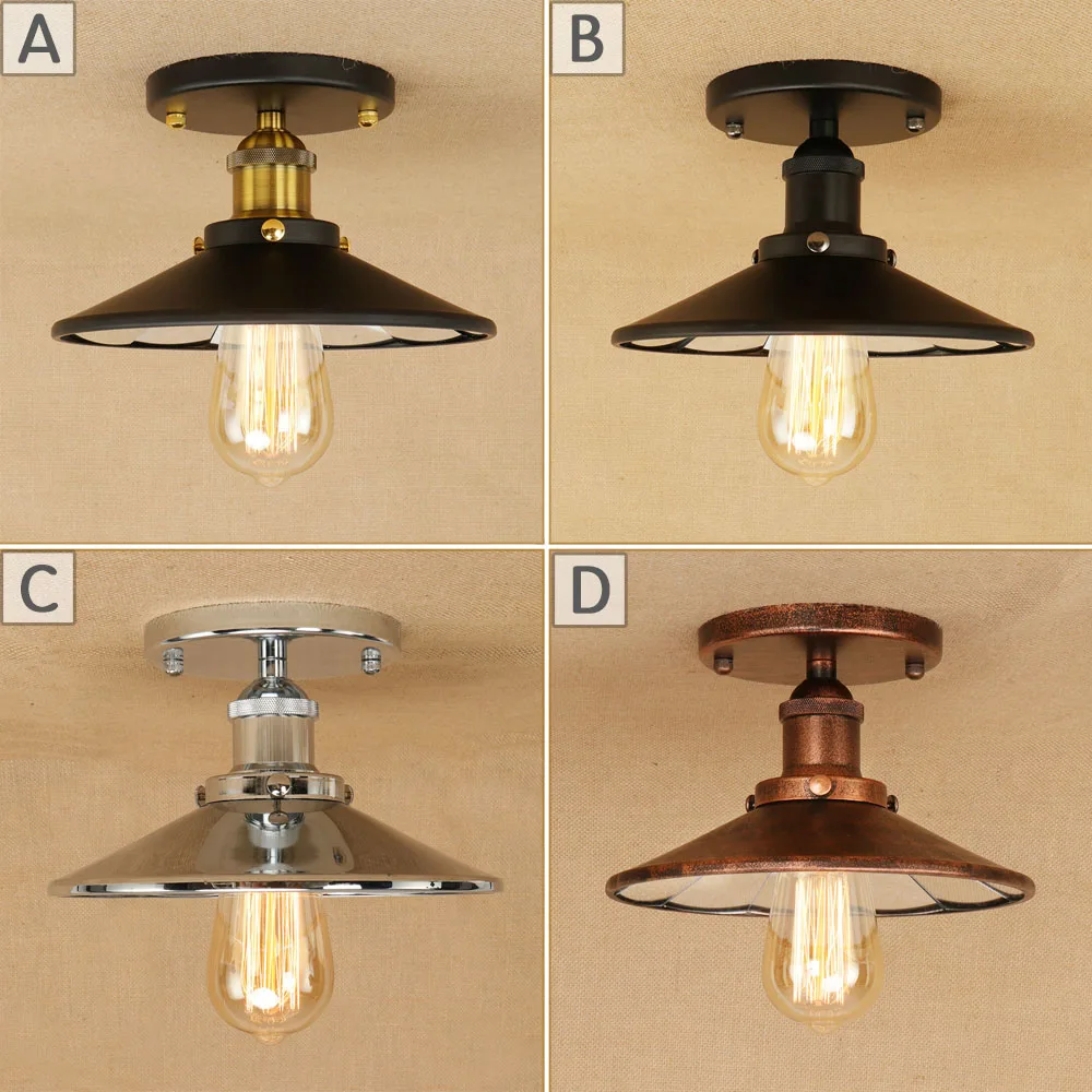 5 стилей, винтажный потолочный светильник в стиле лофт, Светодиодная лампа E27 AC 110V 220 V, потолочные светильники, декоративный светильник для спальни, гостиной, ванной комнаты