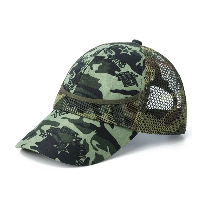 3-9 Yrs Outdoor Camouflage Baby Boy Mesh Baseball Cap Kids Cap Summer Autumn For Boys Girl Caps Net Casual Caps Kids Hats baby accessories box Baby Accessories