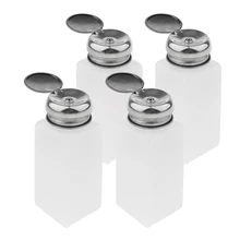 4 шт. 250 мл Прозрачный Пустой насос диспенсер жидкое моющее средство пуш-вниз бутылка лак для ногтей, маникюра/снятия макияжа спиртовой бутылки