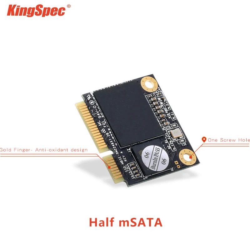KingSpec SSD mini Half mSATA ssd 60 ГБ 120 ГБ 256 ГБ 512 Гб HDD SATA III SATAII модуль ssd msata для планшетных ПК жесткий диск
