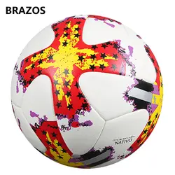 Взрослые официальная лига футбольный мяч, размер 5 футбольный из ПУ искусственной кожи мяч обучение чемпионов матч конкурс 4 цвета