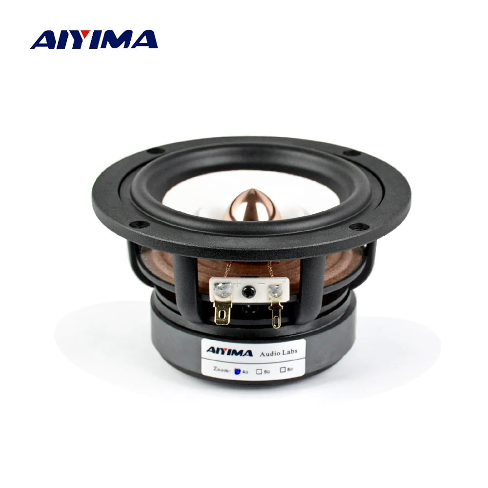 AIYIMA 1Pcs 4 Inch Full Range Speaker 4 8 Ohm 30W HIFI Treble Mediant Bass Loudspeaker Desktop Bookshelf Audio Sound Speaker DIY