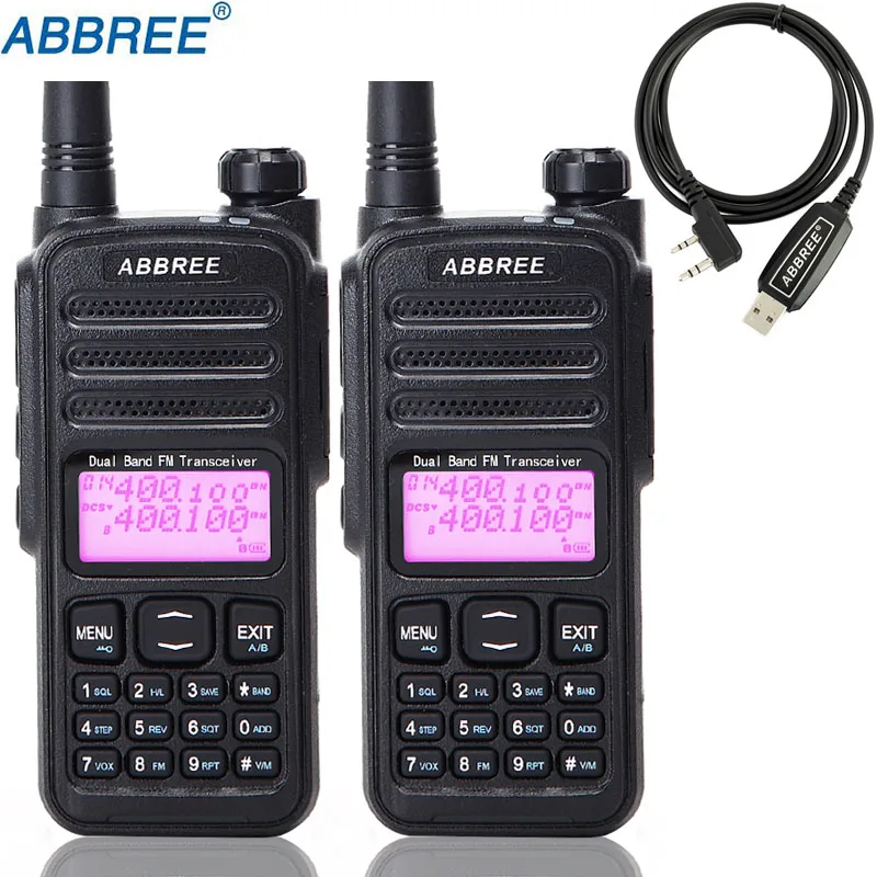 

ABBREE AR-52 Cross Band Repeater Duplex Work Mode 136-174/400-480MHz Dual Receiving 2-PTT Walkie Talkie Ham Two Way Radio