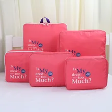 5 шт./компл. Funnymade путешествия Чемодан Упаковка куб Организатор сумка из нейлоновой сетки для путешествий сумка в комплекте 4 цвета