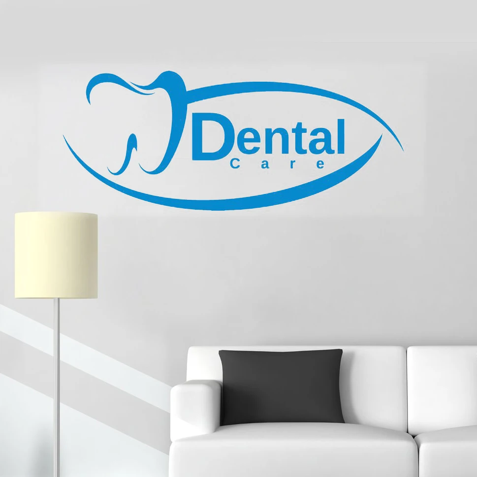 Dental Sign Wall Decals Vinyl Window Decals Dentist Clinic Wall