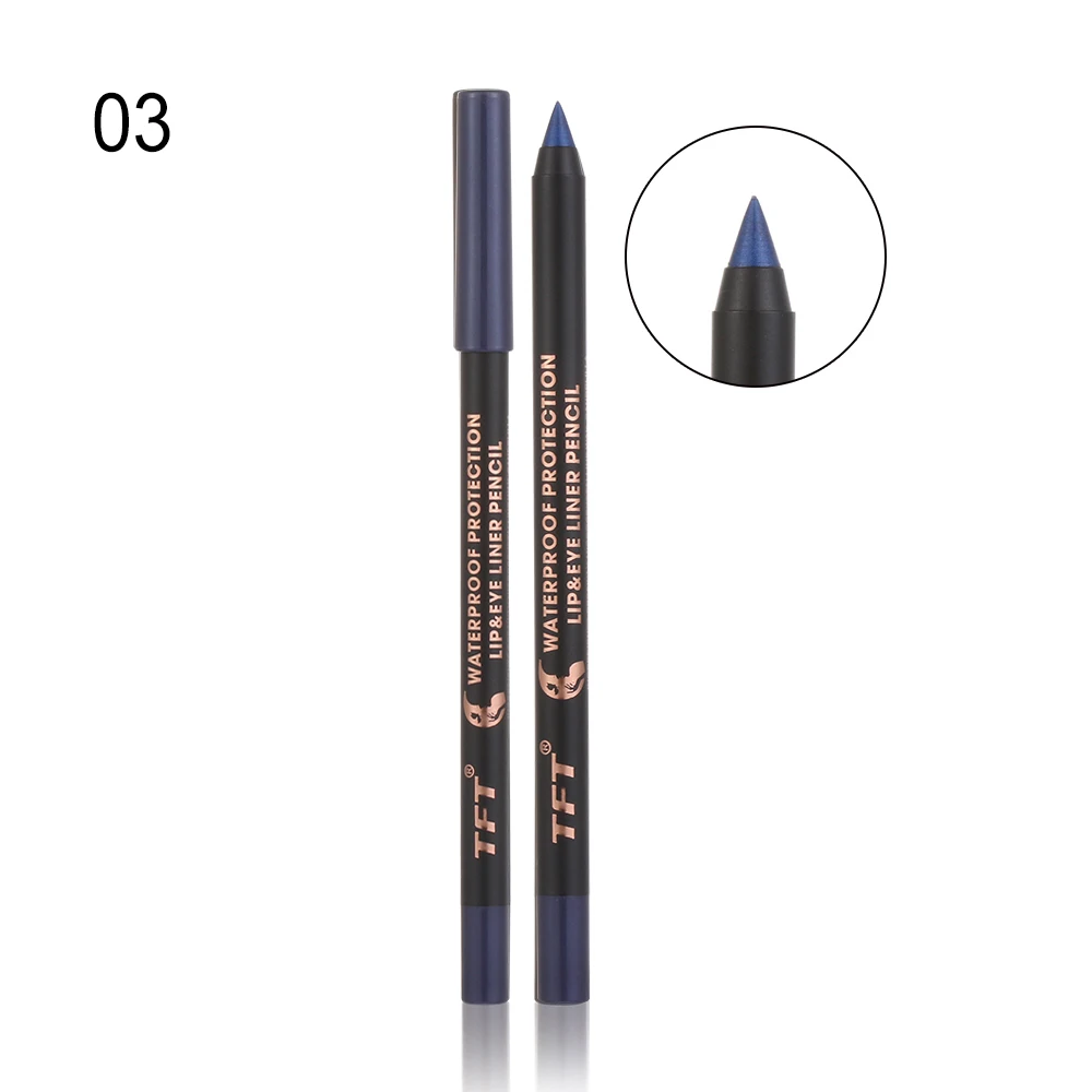 2Pcs Fashion Women Long-lasting Eye Liner Pencil Pigment White Color Waterproof Eyeliner Pen Eye Cosmetics Makeup Tools - Цвет: 3