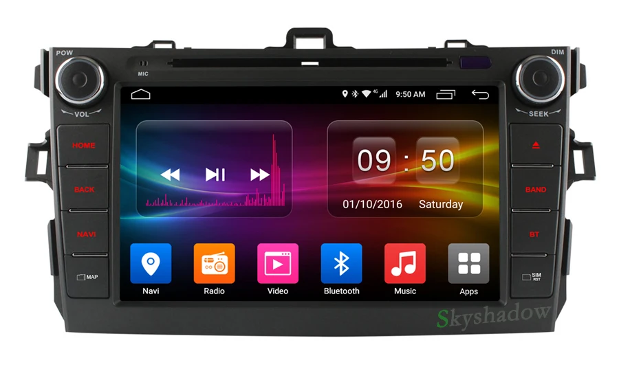 Best C500 2GB RAM 4G LTE Quad Core Android 6.0 Car DVD player For Toyota corolla 2006- 2007 2008 2011 GPS WIFI Bluetooth Radio TPMS 1