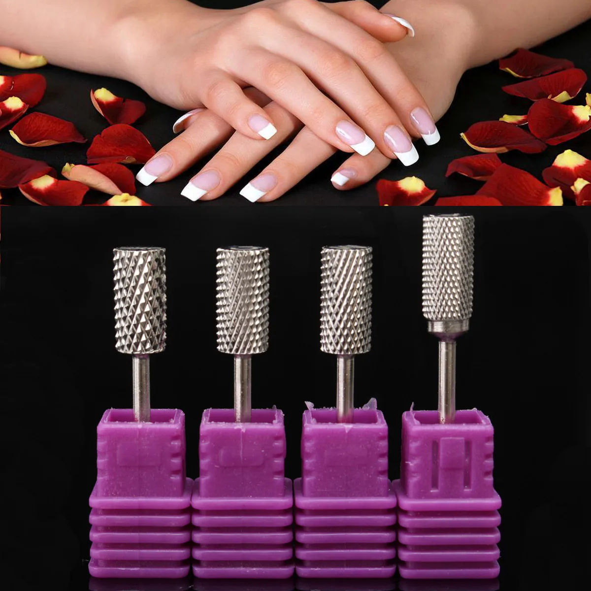 

Various Multi-size Ceramics & Alloy Nail Equipment Drill Machine Manicure and Pedicure Tools Nail Drill Bit 4Pcs