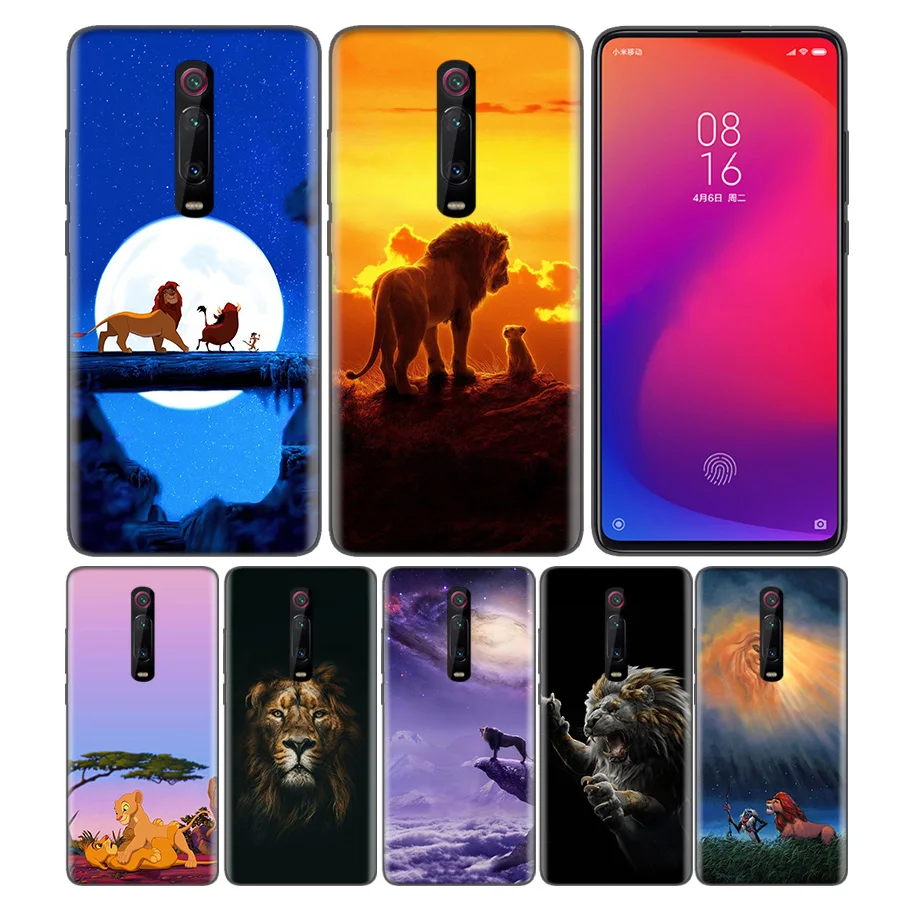 

Phone Pattern Black Rubber Soft Silicone Case Bag Cover for Redmi 7A Note 7 6 7S Y3 K20 Pro Core Shell Coque The Lion King