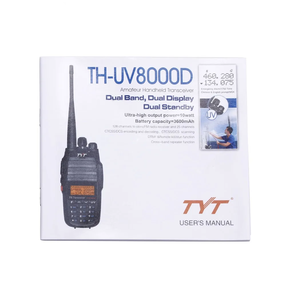 2pcs TYT TH-UV8000D walkie talkie 10Watts Cross-band Repeater dual band VHF UHF Handheld FM Transceiver 10KM Ham radio