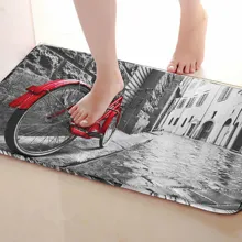 Велосипедный Стиль Коврик для ванной комнаты, смешной Противоскользящий коврик для ванной, занавески для душа s аксессуары, соответствующие вашей душевой занавеске