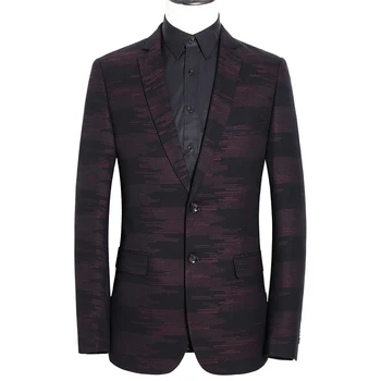 

High-end Mens Printed Suit Jacket Fashion Business Banquet Male Dress Loose Comfortable and Elegant Men Blazer Coat