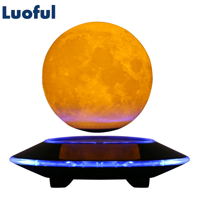 Levitating Moon Light Magnetic Floating 3D Print Moon Lamp LED Night Light 2 Color Change Luna Moonlight Baby Kids Birthday Gift 3d moonlight fashion led decorative lamp night light romantic birthday present moon night light