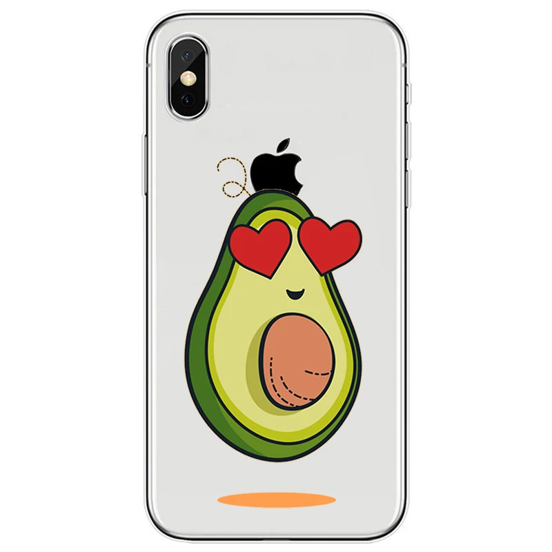 Мягкий силиконовый чехол с изображением авокадо для iPhone X XS XR MAX 5 5C 5S SE 6 6S 7 8